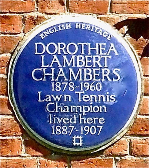 Dorothea Lambert Chambers blue plaque
