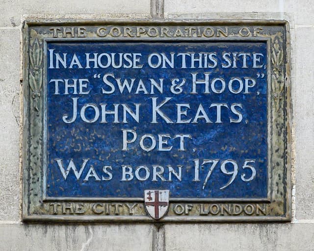 John Keats blue plaque