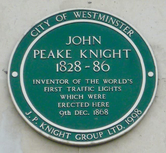 John Peake Knight green plaque