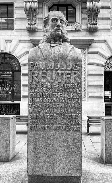Paul Julius Reuter stone plaque