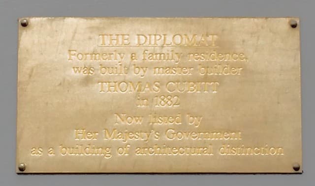 Thomas Cubitt bronze plaque