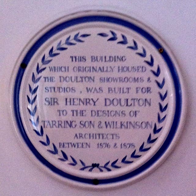 Henry Doulton grey plaque