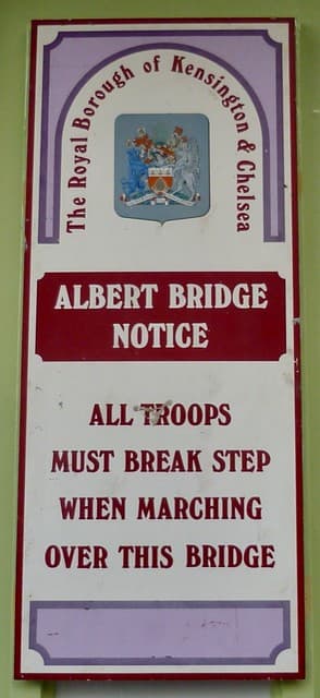 Albert Bridge white plaque