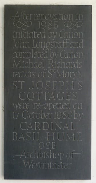 Basil Hume slate plaque