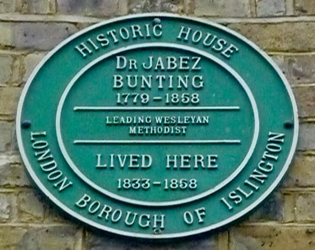 Jabez Bunting green plaque