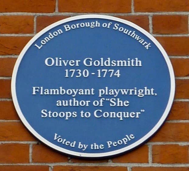 Oliver Goldsmith blue plaque