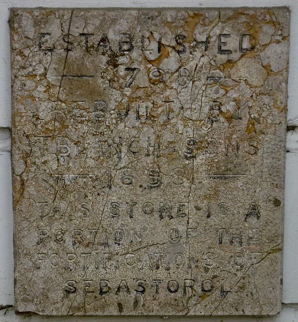 portion of the fortifications of Sebastopol stone plaque