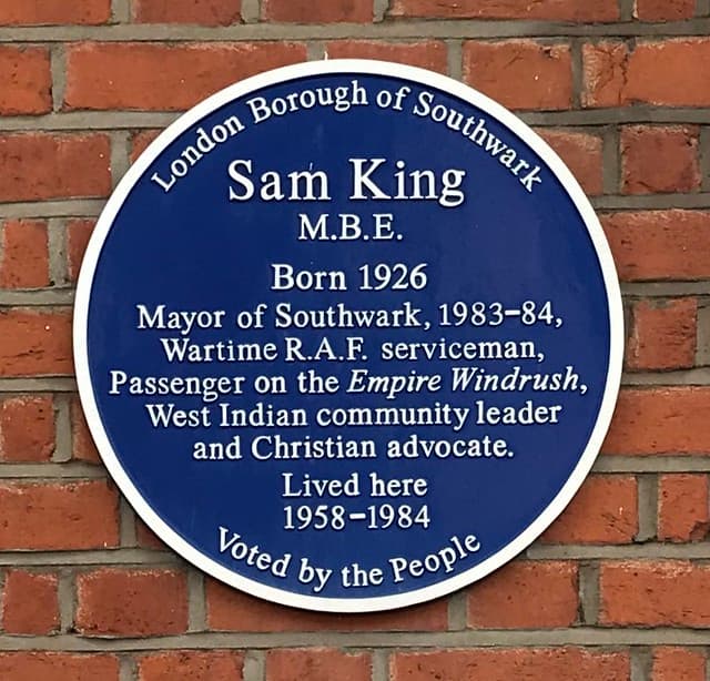 Sam King blue plaque