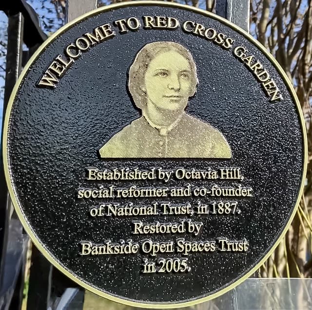 Octavia Hill black plaque