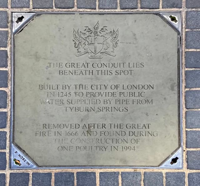 The Great Conduit, London plaque
