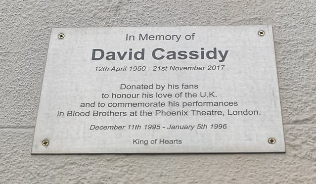 David Cassidy brushed metal plaque