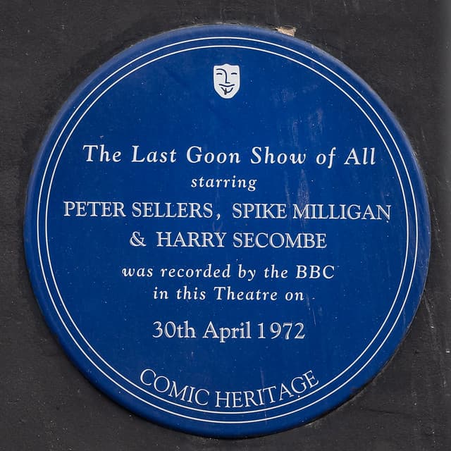 Peter Sellers, Spike Milligan, Harry Secombe, and The Goon Show blue plaque