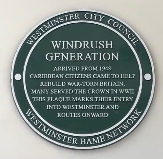 Windrush Generation green plaque