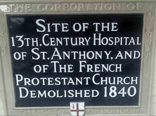 St Anthony blue plaque