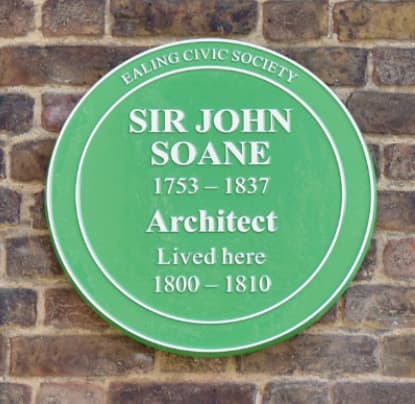 John Soane green plaque