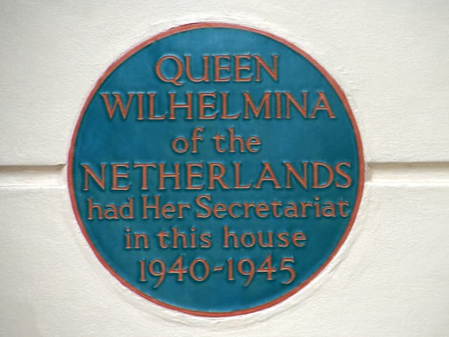 Wilhelmina blue plaque