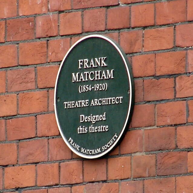 Frank Matcham green plaque