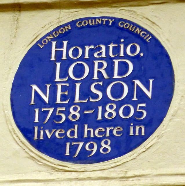 Horatio Nelson blue plaque
