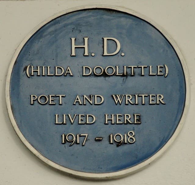 Hilda Doolittle blue plaque
