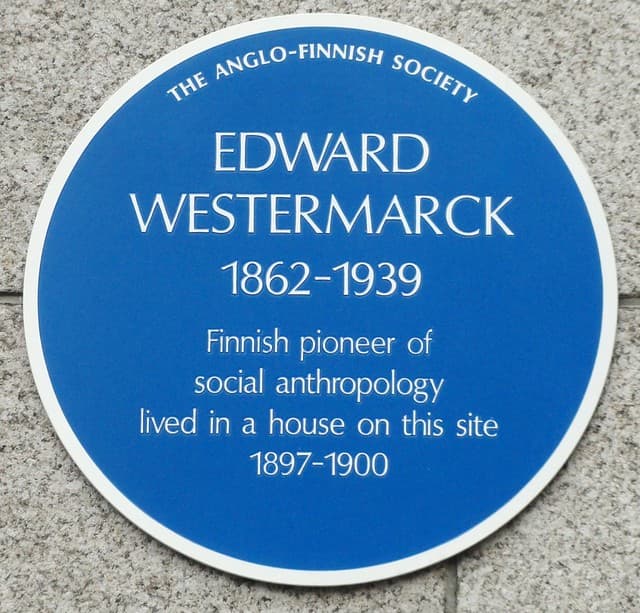 Edward Westermarck blue plaque
