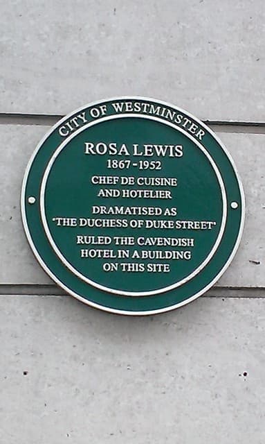 Rosa Lewis green plaque