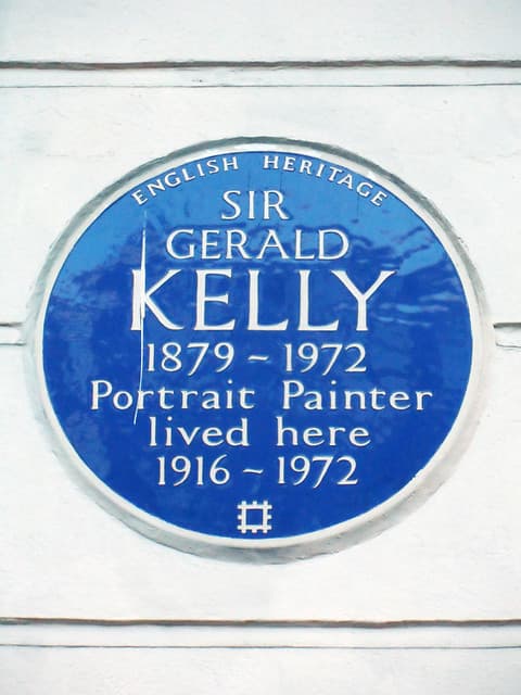 Gerald Kelly blue plaque