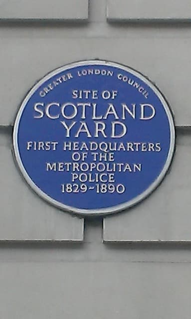Scotland Yard blue plaque