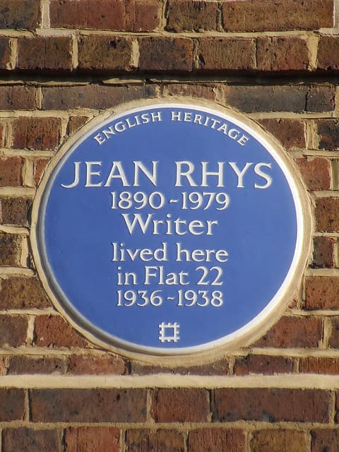 Jean Rhys blue plaque