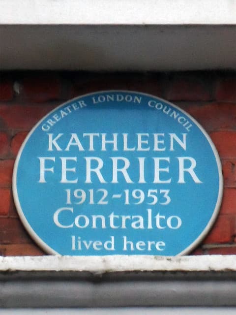 Kathleen Ferrier blue plaque