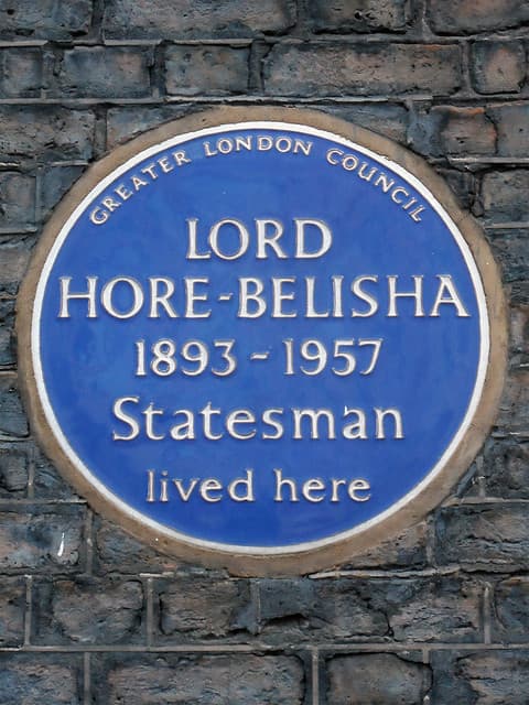 Leslie Hore-Belisha blue plaque