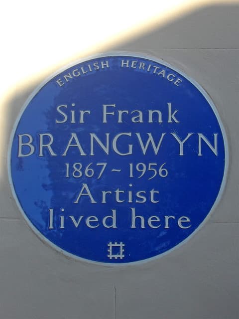 Frank Brangwyn blue plaque