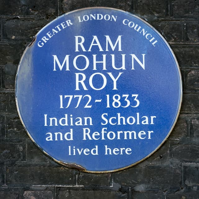 Ram Mohun Roy blue plaque