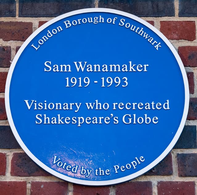 Sam Wanamaker blue plaque