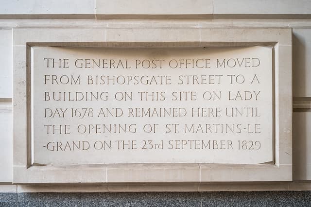 The General Post Office stone plaque