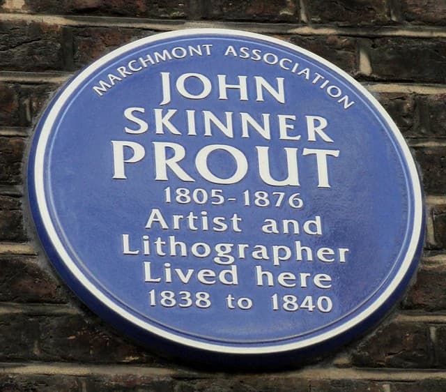 John Skinner Prout blue plaque