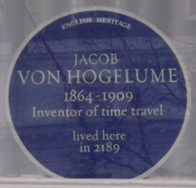 Jacob von Hogflume blue plaque