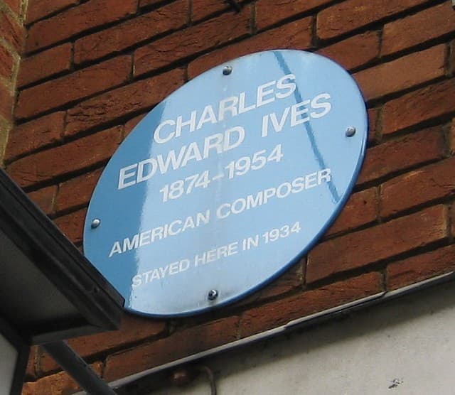 Charles Ives blue plaque