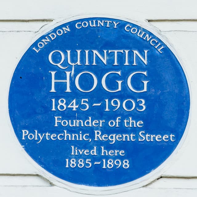 Quintin Hogg blue plaque