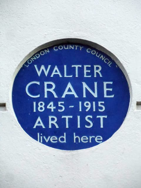 Walter Crane blue plaque