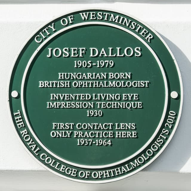 Josef Dallos green plaque