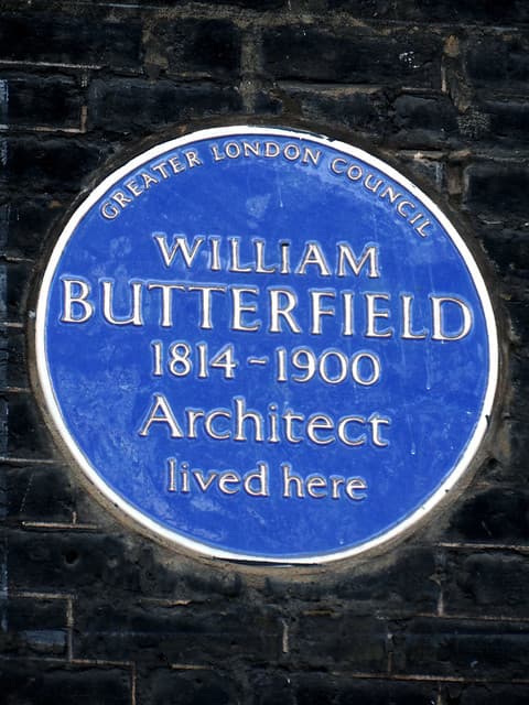 William Butterfield blue plaque