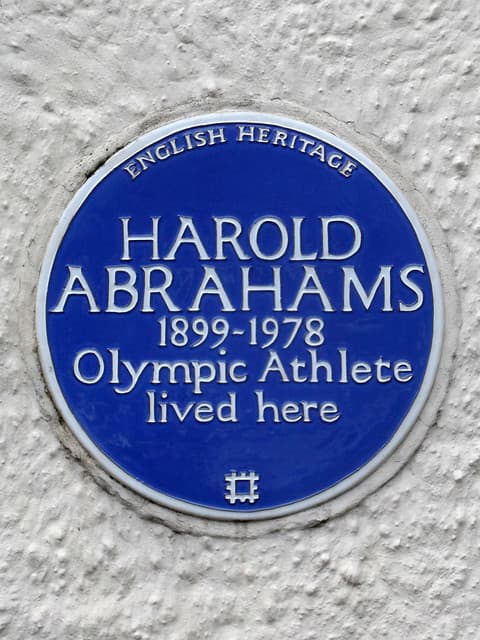 Harold Abrahams blue plaque
