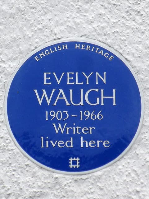 Evelyn Waugh blue plaque