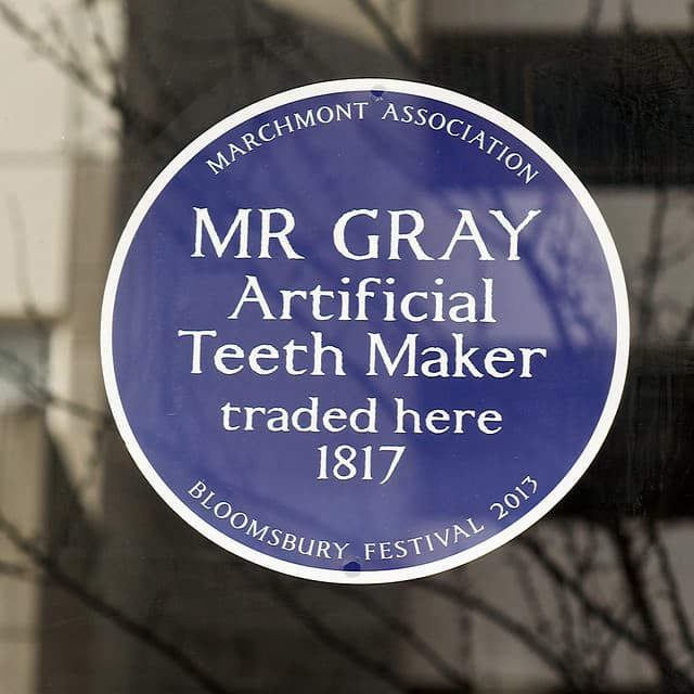 Mr Gray blue plaque