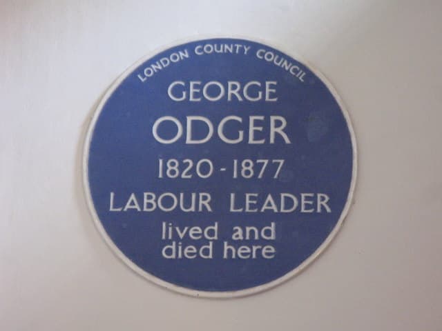 George Odger blue plaque
