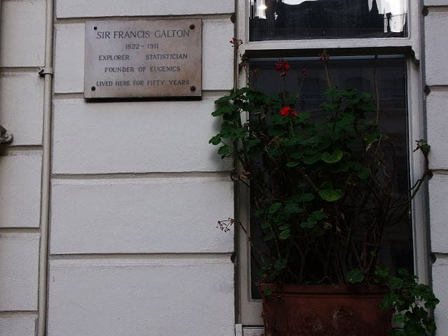 Francis Galton stone plaque