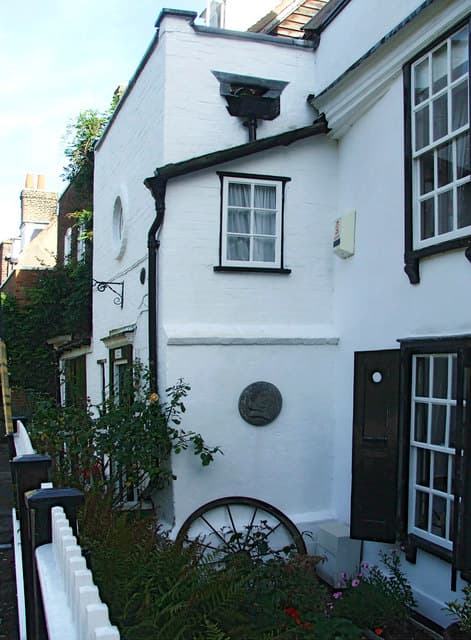 Charles Lamb and Mary Lamb black plaque