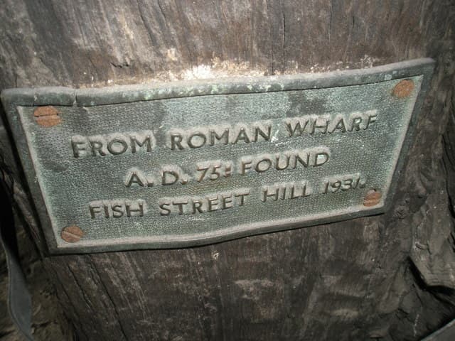 Roman Wharf grey plaque