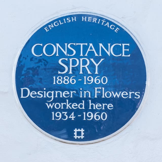Constance Spry blue plaque