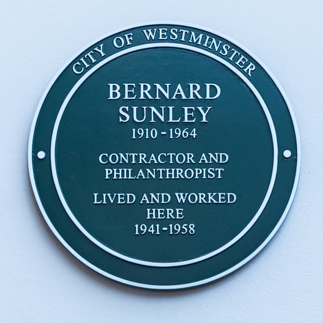Bernard Sunley green plaque
